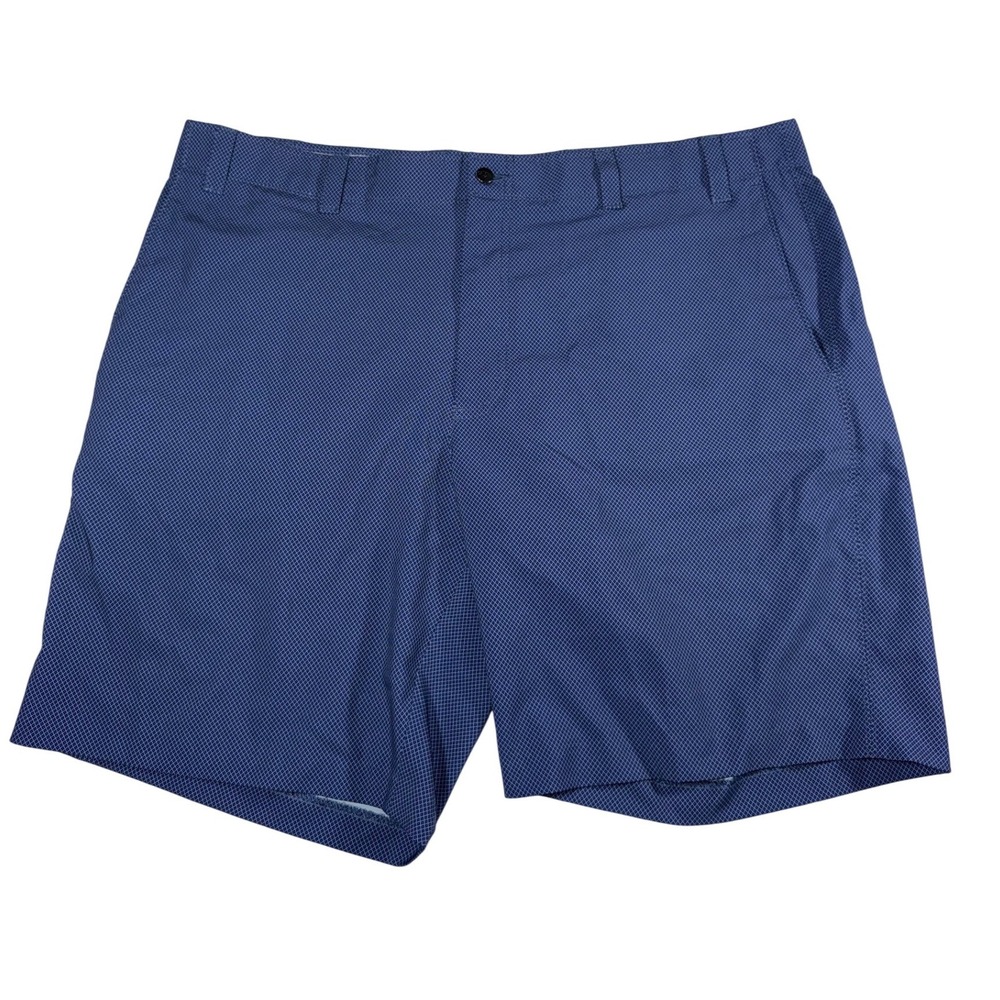 Callaway Golf Shorts Men's 42 Blue Geometric Stretch Flat Front 10in Inseam